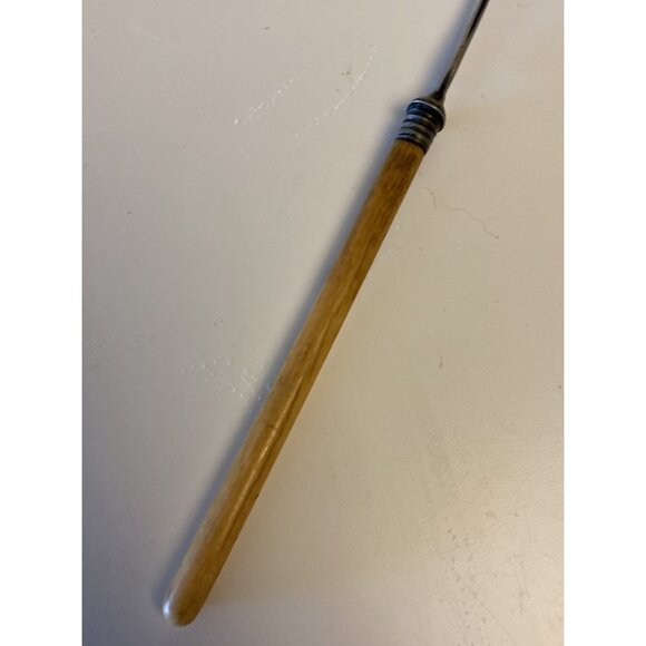 Victorian Antique Pickle Fork Twist Polished Bovine Bone Handle READ - Picture 8 of 10